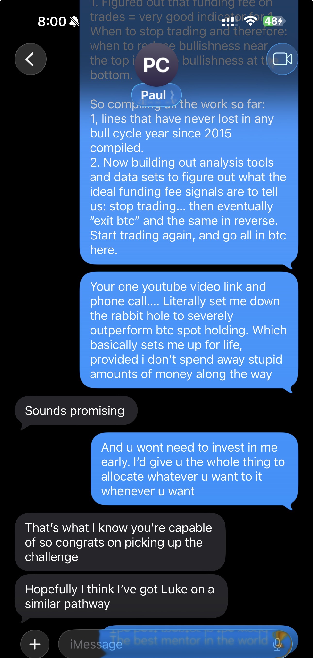 Bryan's message to Paul